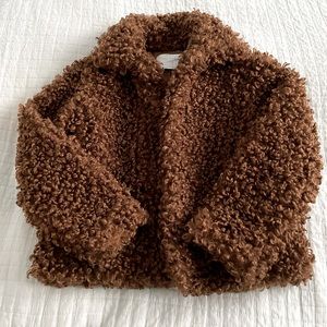 Zara | Teddy Cropped Jacket (Sz XS)